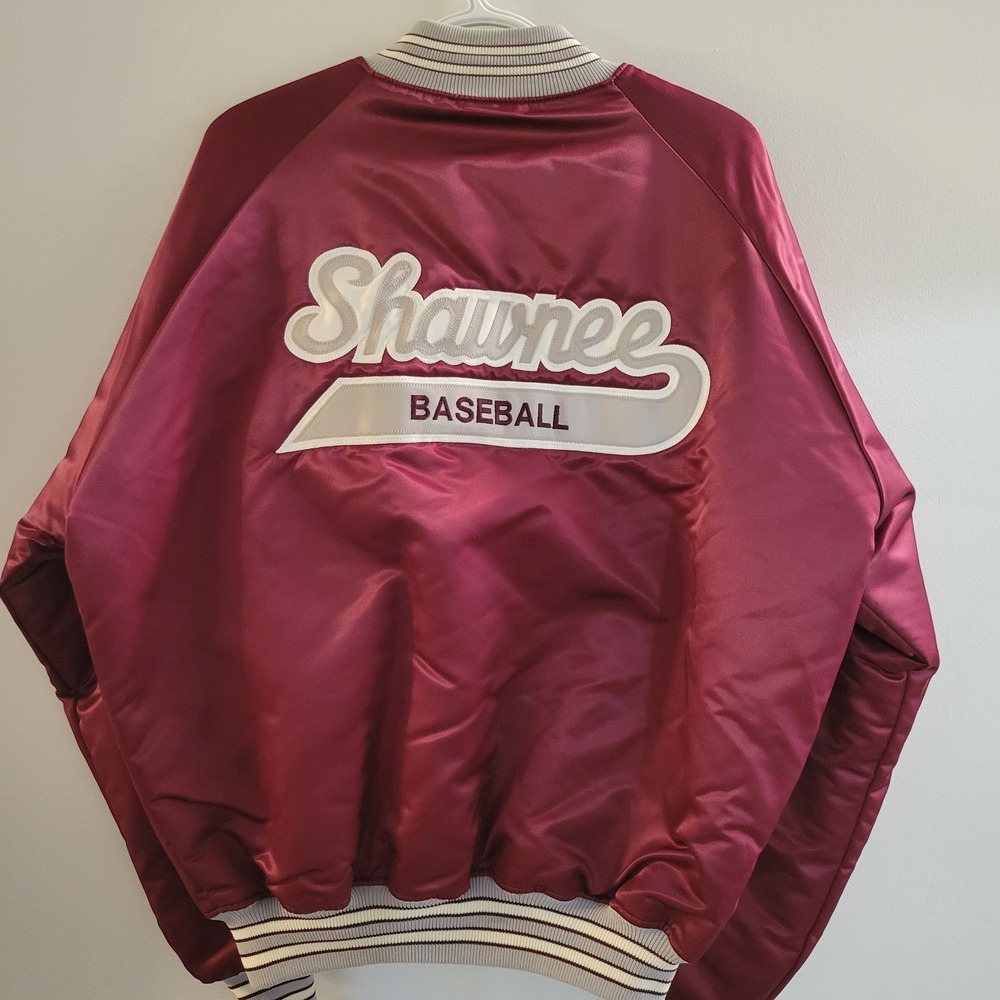 VTG‎ Howe Athletic Apparel Shawnee Community College Satin Bomber Jacket Size XL